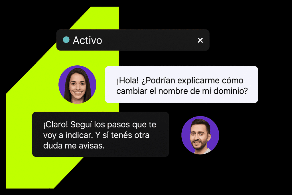 imagen de un chat de soporte al cliente imagen demostrativa de un chat